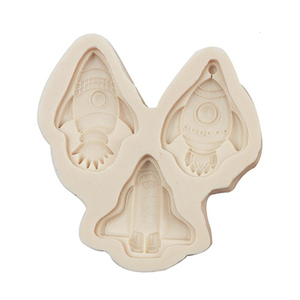 Moule en silicone DIY pour gâteau et fondant, motif fusée spatiale et vaisseau spatial 3D, classique, populaire, à prix d'usine - Product Image 3