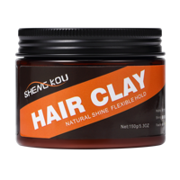 OEM produit coiffant en gel pour cheveux boue mate fixation forte longue durée pommade naturelle argile pour cheveux pour hommes