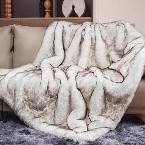 Fabricant Direct Europe – Couverture Polaire en Fausse Fourrure de Renard Non Tissée 100% Polyester Épaissie Unie Toutes Saisons Chaude Anti-Acariens - Product Image 3