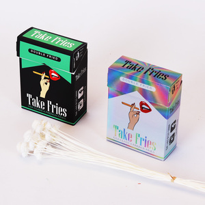 Custom printed cheap biodegradable eco empty cigarette style take away food box french fries paper carton packaging boxes