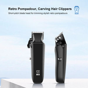 Recortadora de pelo de peluquero eléctrica recargable, potente tipo C con batería de litio USB, para uso doméstico, en coche y Hotel, por un lado, por el otro - Product Image 2