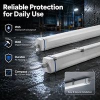 Luminaire LED Tri-Proof à haute efficacité 170LM/W, étanche et à faible consommation d'énergie, pour allées d'entrepôt et sols de production