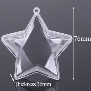 SUNSHING Clear Fillable Star Baubles Plastic Hanging Ornament Decor for Party <b>Wedding</b> Wholesale Acrylic Star Shaped Candy <b>Box</b> - Product Image 2