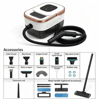 Nettoyeur vapeur électrique portable multifonctionnel à haute température 1500W, réservoir d'eau de 1,25 à 1,6L