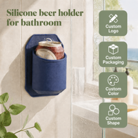 Support mural en silicone pour canettes, porte-gobelets, porte-bouteilles, pour salle de bain, étanche