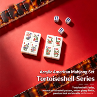 Nouvel Arrivage 2026 – Ensemble de Mahjong Style Américain 166 Pièces avec Tuiles en Acrylique, 4 Joueurs, Supports Tout-en-un, Jetons/Dés pour la Maison
