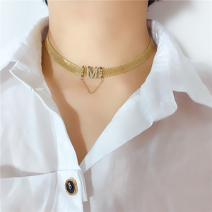 Colgante de 8mm de ancho con <span class=keywords><strong>letra</strong></span> Punk para mujer, <span class=keywords><strong>M</strong></span>, mamá - Product Image 1