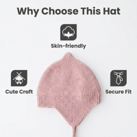 Gorro de Bebé de Punto 100% Algodón, Suave al Tacto, Ajuste Seguro, Gorro Puntiagudo de Alta Calidad, Personalizable OEM/ODM para Recién Nacidos