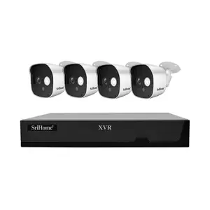 2023 SriHome מכירה לוהטת Cctv מצלמה 1080p HD 4CH אבטחת מצלמה מערכת טלוויזיה במעגל סגור מצלמה מערכת מעקב מערכת Xvr