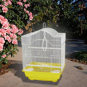 Cage à oiseaux antique Aier de haute qualité, bleu et blanc, écologique, facile à assembler, 30x23x39cm, motif animal en fer, plateaux en plastique - Product Image 4