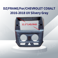 Meihua Cadre de tableau de bord 12,3 pouces UV argenté pour lecteur DVD Android de voiture, compatible CHEVROLET COBALT 2016-2018