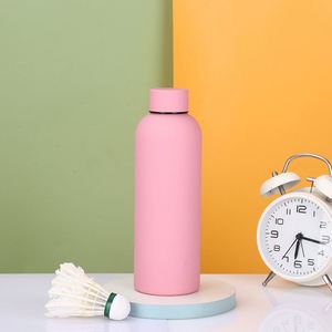 Finger Friendly Smooth Rim 304 Insulated Bottle Group Outdoor Activity Mountaineering <b>Water</b> Mug <b>Bulk</b> Custom Printed Stickers - Product Image 1