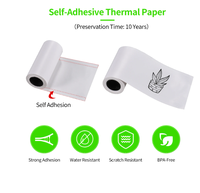 Harga pabrik gulungan stiker kertas termal perekat sendiri kertas Printer Mini 57*25mm putih