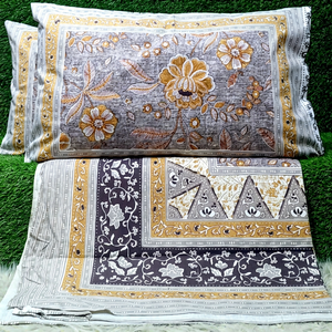 Tela de Brocado Jaipuri para Ropa de Cama, Diseño Floral, Peso Medio, 100% Algodón, Estilo Jacquard, Tejido de Suéter con Efecto Acolchado, 90 - Product Image 1
