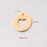 Nouveau Collier de Couple en Acier Inoxydable Poli Miroir, Grand Pendentif Cœur Entrelacé, Accessoires DIY pour Bracelet et Collier
