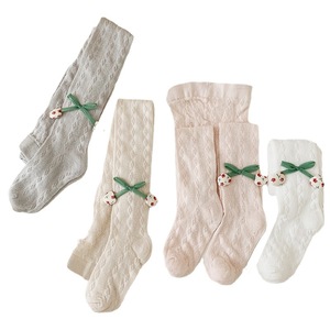 Collant Estivi in Rete Sottile di Cotone per Bambine 6-12 Mesi, Leggings Traspiranti a Rete per Bambini - Product Image 1