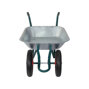 <span class=keywords><strong>Brouette</strong></span> légère et robuste avec plateau en acier galvanisé de 65 L, capacité de charge de 160 kg, 2 roues pneumatiques solides - Product Image 4