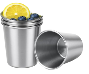Gobelets en acier inoxydable empilables, verres à boire en métal réutilisables, gobelets incassables pour la maison, la cuisine et les voyages - Product Image 1