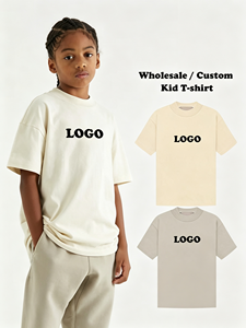 T-shirt graphique personnalisé en gros, imprimé en coton, été, pour enfants garçons et filles, coupe oversize, col rond, manches courtes, tissu 180g, logo personnalisé - Product Image 3