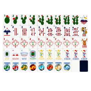 Custom Modern Luxury <strong>Foldable</strong> Portable American Mahjong Set 4 Layer Acrylic Soccer Theme Poker Tiles for Party Game Wholesale - Product Image 3