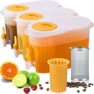 Wholesale Summer Refrigerator Plastic Fruit Teapot Lemonade Cold <b>Kettle</b> with Faucet - Product Image 1