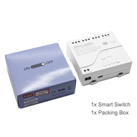 Interrupteur sans fil Tuya Smart Life 4 canaux, émetteur et récepteur RF, contrôle par application Wifi Smart Life, commande vocale TUYA Smart avec Alexa