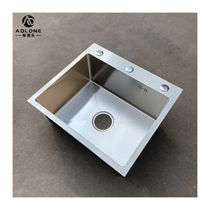 55*<span class=keywords><strong>45</strong></span> <span class=keywords><strong>CM</strong></span> cuisine fait à la main en acier inoxydable Nano noir brossé évier à bol unique évier de cuisine avec égouttoir - Product Image 5