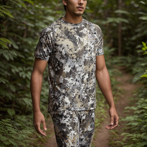 Người Đàn Ông Của Core Trọng Lượng Nhẹ Crew Nhanh Chóng Khô In Camo Ngắn Tay Áo T-Shirt Mùa Hè Câu Cá Săn Bắn Mặc - Product Image 5
