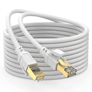 Cable de Red LAN D-Sunty Cat8 SFTP Redondo RJ45, Blanco, 2000MHz, 40Gbps, 28AWG, 100% Cobre Desnudo, 8P8C, 45M - Product Image 2