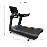 Tapis roulant électrique commercial à écran LED, robuste, pour entraînement cardio en club