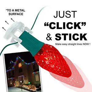 Outdoor C7 C9 Christmas Lights Strong Magnet Plastic Magnetic Clips