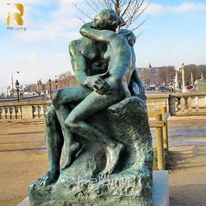 유명한 야외 공원 고품질 청동 키스 동상 로댕 조각 - Product Image 3