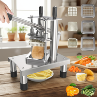 Commerciële groente- en fruit snijmachine, friet snijder, mini-voedselverwerker, 304 roestvrij staal, heavy duty, wasbaar, makkelijk schoon te maken