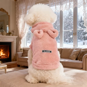 <span class=keywords><strong>Ropa</strong></span> de Invierno Personalizada al por Mayor para Perros, Sudadera con Capucha de Orejas de Oso de Forro Polar Ártico, Suéter para Mascotas de Razas Pequeñas, Medianas y Grandes, Jersey Casual de Color Sólido - Product Image 5