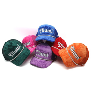 หมวกกำมะหยี่ขนปุยสีพร้อมเชือกไข่มุกออกแบบใหม่ - Product Image 3