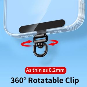 Ultra-Thin Stainless Steel <b>Phone</b> Lanyard with Durable Metal Clip Anti-Lost Back Sticker Universal Mobile <b>Phone</b> Strap - Product Image 3