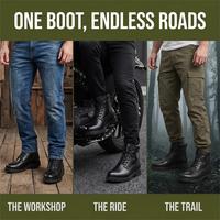 Bottes de travail industrielles professionnelles en cuir noir à lacets, antidérapantes et durables, pour hommes, vente en gros sur mesure