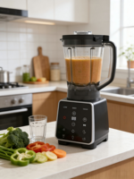 Robot culinaire mixeur haute vitesse 1400W, robuste, avec contrôle tactile complet, 3 vitesses, pour la préparation de smoothies et le broyage de glace, usage domestique