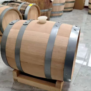 Vente en gros de tonneaux en bois de vin de 30 litres à 50 litres | Tonneau en bois de chêne naturel pour le stockage du <span class=keywords><strong>rhum</strong></span>/whisky - Product Image 1