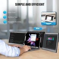 Usine en gros Multi 13.3 "Triple Portable moniteur ordinateur portable Extender Dsipaly FHD 1080P pliable double écran IPS pour ordinateur portable