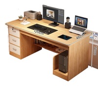 Bureau d'angle incurvé minimaliste moderne avec bibliothèque, bureau d'ordinateur individuel en mélamine, mobilier de bureau domestique