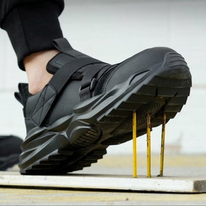 Safety <strong>Shoes</strong> for <strong>Men</strong> Steel Toe Anti-Puncture <strong>Velcro</strong> Work <strong>Shoes</strong> Lightweight Easy Slip-On Industrial Safety Footwear - Product Image 3