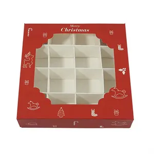 定制16格饼干盒环保方形白色纸板饼干包装盒