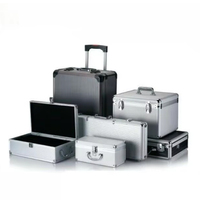 Boîtier en alliage d'aluminium OEM, directement de l'usine, argenté ou noir, portable, antichoc, pour instruments et outils