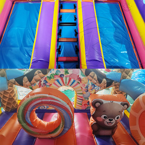 Nouveau design de château gonflable combiné avec toboggan gonflable sec à vendre, toboggans gonflables commerciaux sur mesure - Product Image 6