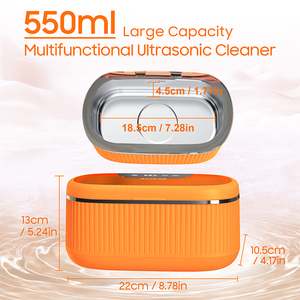 Nettoyeur à ultrasons haute fréquence 45 kHz, <span class=keywords><strong>professionnel</strong></span>, pour bijoux, lunettes, montres, machine portable pour le nettoyage des prothèses dentaires - Product Image 5