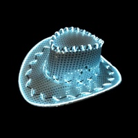 Chapeau de cowboy à paillettes, accessoire festif pour les célébrations de Pâques et de Noël, chapeau de cowboy lumineux à LED pour les spectacles et les fêtes