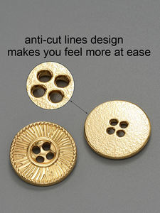 أزياء طائرة معدنية بأربع فتحات نمط دائري قميص اليد مخيط سبائك الزنك للملابس مؤسسة الضغط للملابس للملابس - Product Image 3