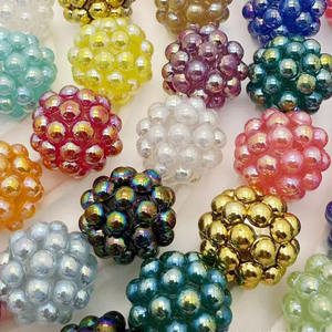 Cuentas Acrílicas de 20 mm, Color Mixto, Perlas de Resina AB, Cuentas de Estrás para Bolígrafos, Llaveros, Collares Gruesos, Manualidades, Portacredenciales, Fabricación de Bolígrafos - Product Image 1