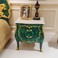 Produit personnalisé en malachite pierre naturelle verte table console et table d'appoint de luxe